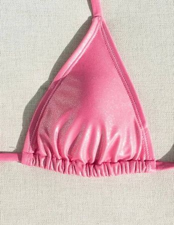 👙Damen Bikini Pink Glanz M -  Neu - Gratis Versand
