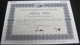 Aktie der Hypothekarbank Lenzburg