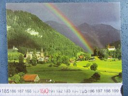 FLÜELI-RANFT REGENBOGEN SBB STEMPEL 1966 AK ONW