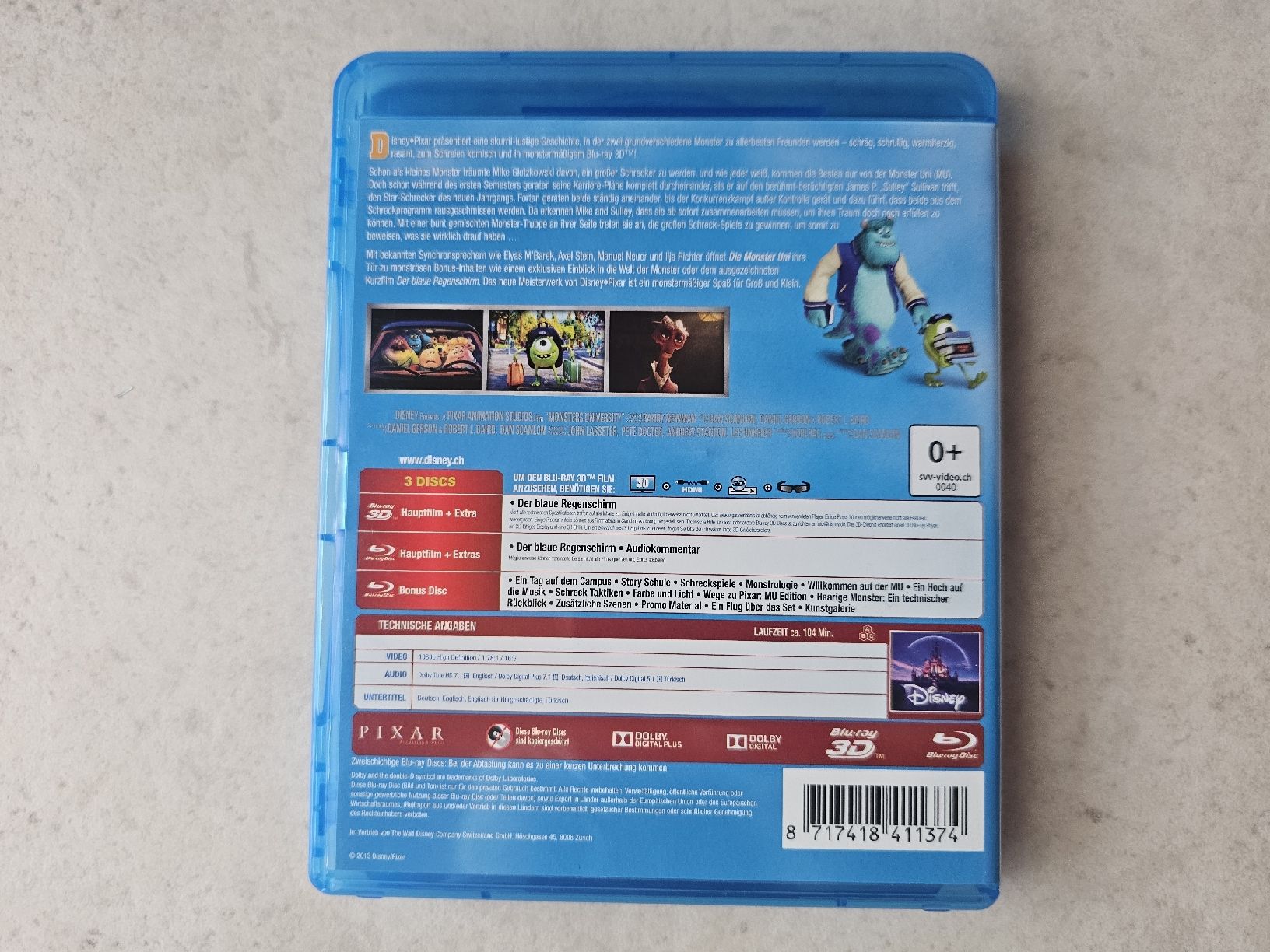 Tutti i DVDs: Die Monster Uni  /  Bluray 3D – Usato da Schneisingen venduto da backstore24 1