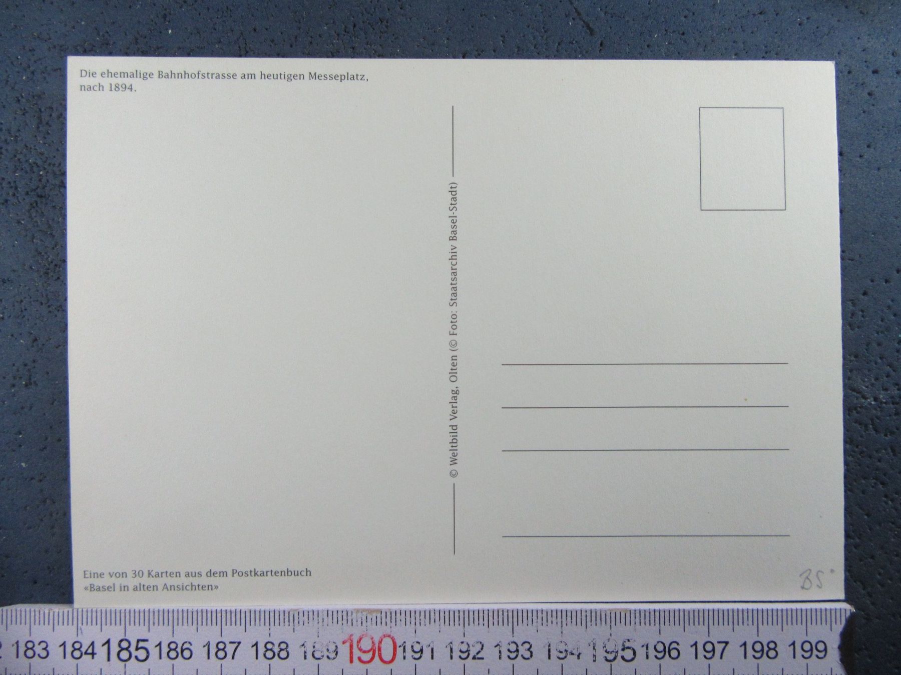 Cartoline postali: BASEL EHEMALIGE BAHNHOFSTRASSE AM HEUTIGEN MESSEPLATZ REPRO – Usato da Ettingen venduto da Hausi4711 1