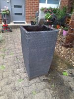 Blumentopf Rattandesign Anthrazit Hoch 60cm gebraucht
