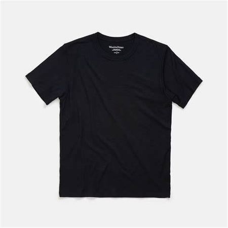 Wool & Prince Merino T-Shirt schwarz M