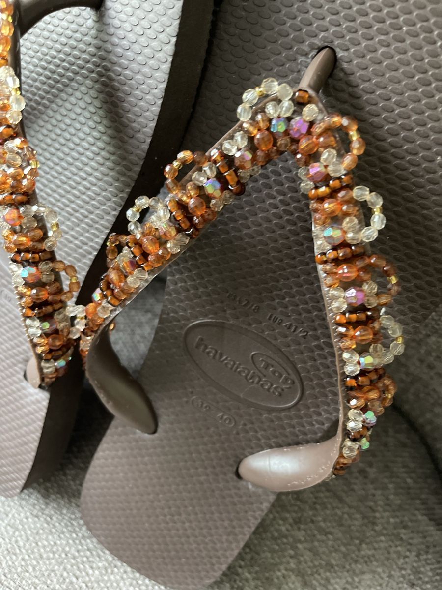 Havaianas Scarpe da donna: Havaianas Sandalen mit Perlen Gr 39/40 Sommerlich & Einzigar – Nuovo e nell'imballaggio originale da Hätzingen venduto da Limao 1