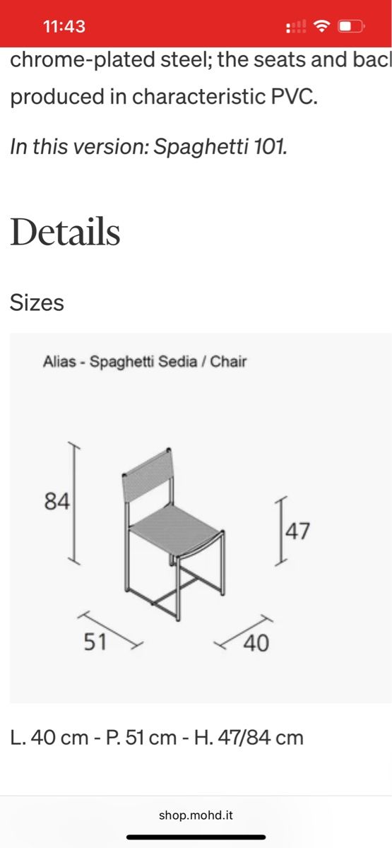 Alias Sedie: Set of Four Alias Spaghetti Chairs - Modern Design! – Usato da Zürich venduto da mar_kmc2 5