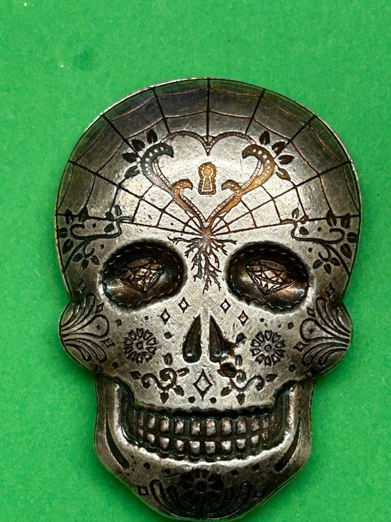 Damen Armstulpen Mit Daumenloch Totenkopf-Motiv Produktbild-Vorschau 10