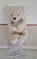 SUNKID Weisser Teddy Karo-Schleife 30cm unbespielt wie NEU!
