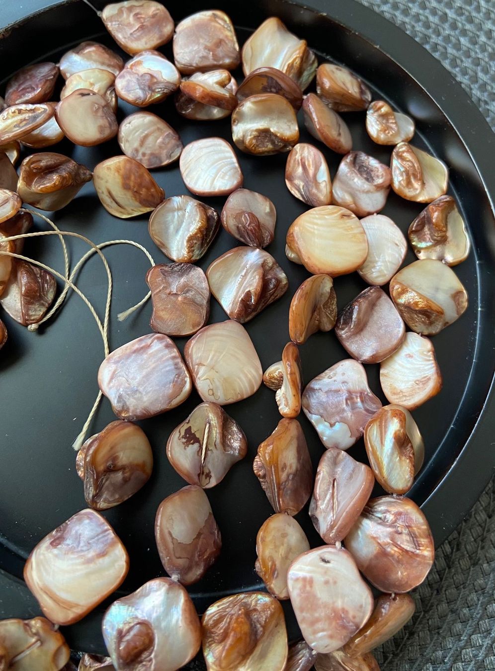 Perle (finte): Schöne Muschelperlen*6 x Strang** – Nuovo (secondo la descrizione) da Zuerich venduto da Perlen-Decor 3