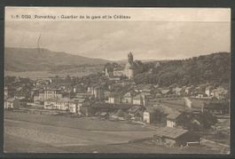 Carte P de 1912 ( Porrentruy / Quartier de la Gare )