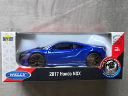 Welly 2017 Honda NSX blau Modellauto neu