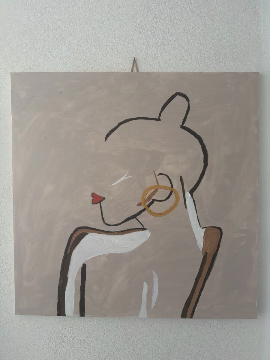 Dipinti: Acrylbild Frau abstrakt  – Usato da Winterthur venduto da Swissgirly
