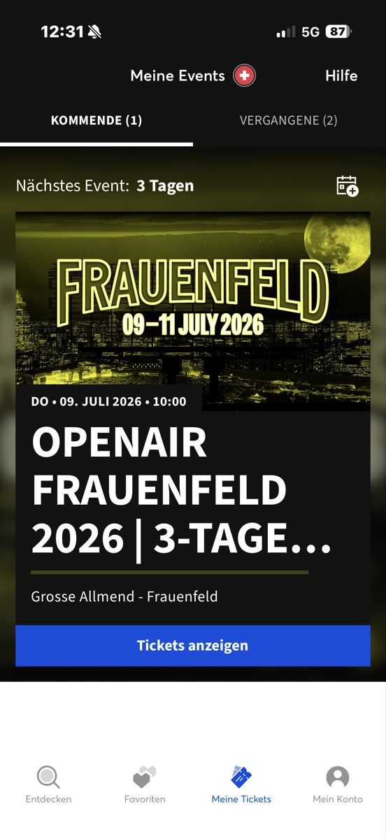 Biglietti: Openair Frauenfeld 3-Tagesticket – Nuovo e nell'imballaggio originale da Kaisten venduto da r_w