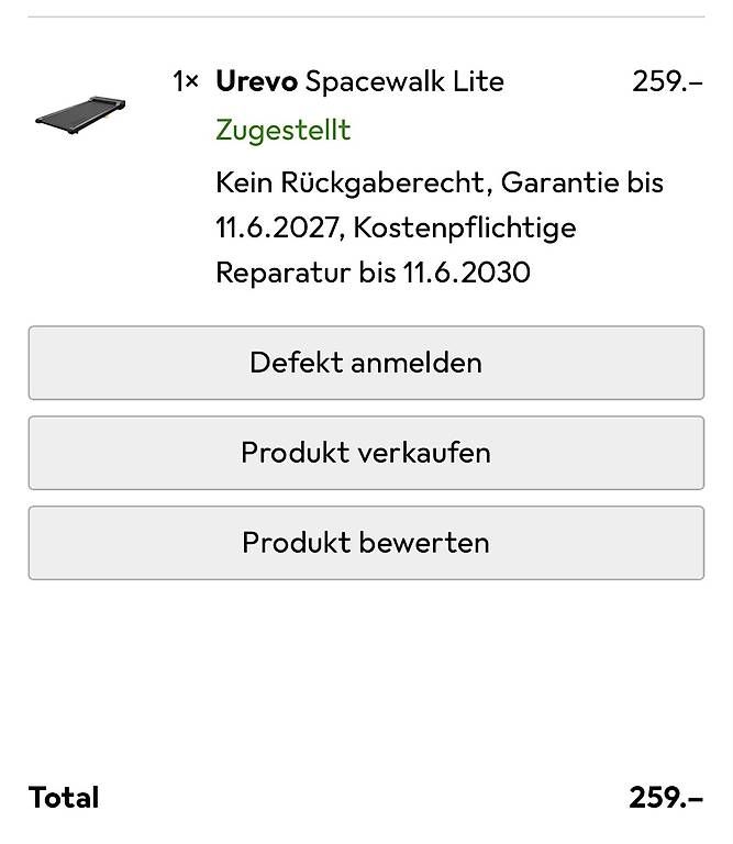 Hometrainer: Walking Pad Urevo Spacewalk Lite – Usato da Gwatt (Thun) venduto da domindo4 2