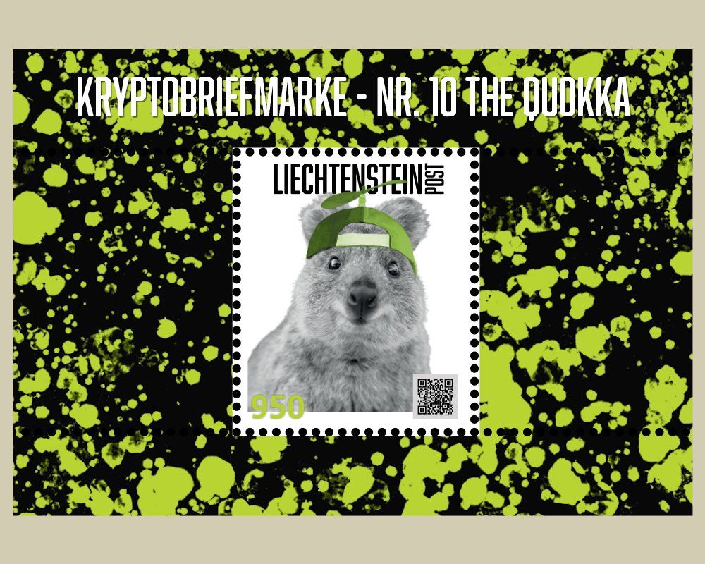 Tutti i francobolli: Crypto Briefmarke - Nr. 10 The Quokka Regenbogen – Nuovo e nell'imballaggio originale da Baar venduto da CryptoShop