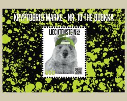 Crypto Briefmarke - Nr. 10 The Quokka Orange
