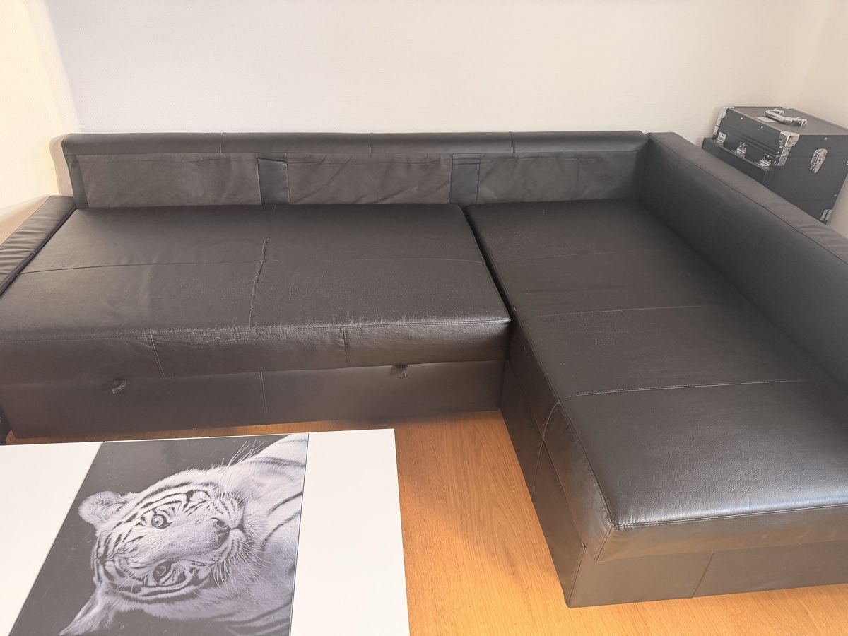 Ikea Divani: Ecksofa mit Schlaffunktion schwarz Gebrauchsspuren – Usato da Aadorf venduto da str_kt86 1