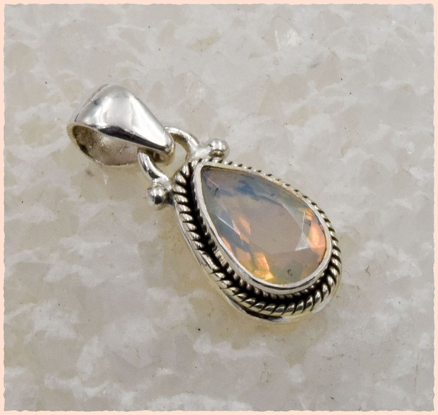 Ciondoli: FIRE OPAL, Opal Anhänger 925 Silber – Nuovo e nell'imballaggio originale da Oberglatt ZH venduto da Goldfee1 2