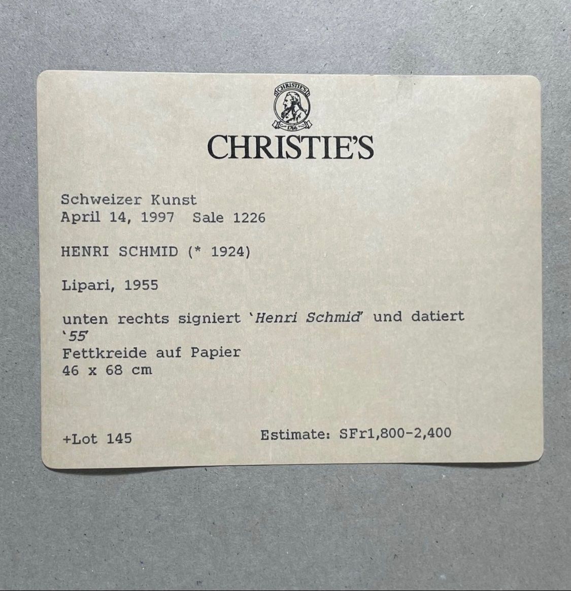 Dipinti: Henri Schmid (1924-2009) – Usato da Pfäffikon ZH venduto da Schaufej 7