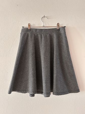 ONLY Damen Rock kariert Schwarz-Weiss, Grösse S