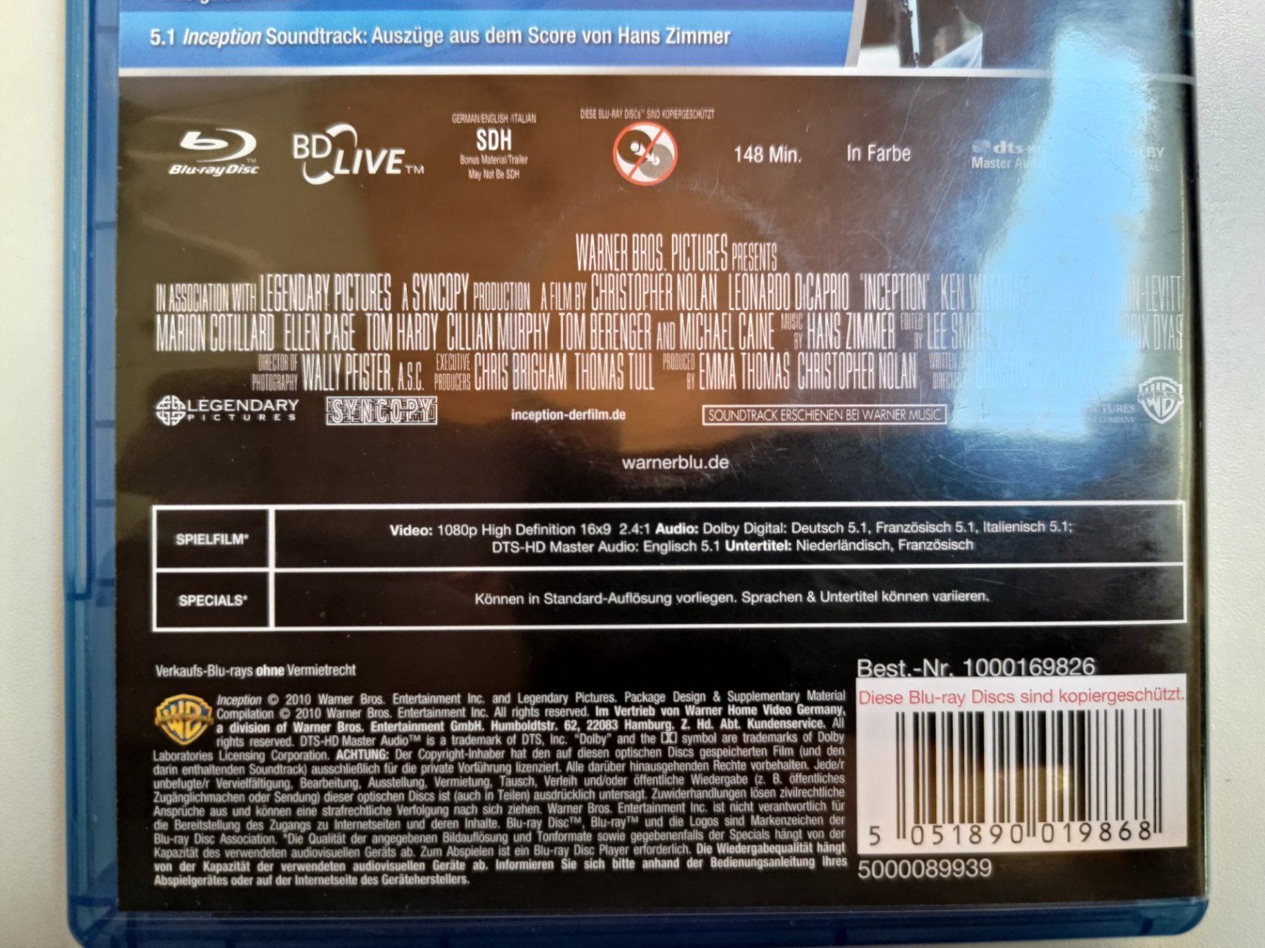 Tous les DVDs: Inception – D'occasion à Liestal par Kratzilla 3