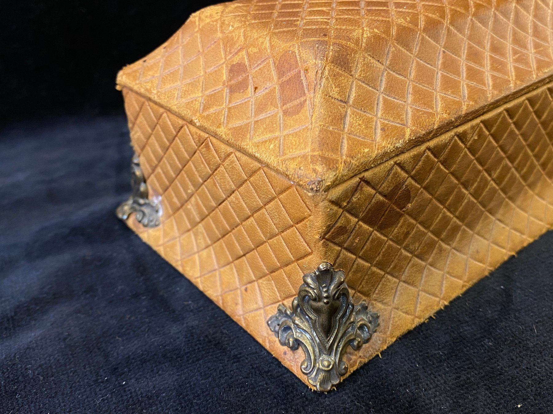 Barattoli: Seltene Antike Handschuh Box um 1890 – Usato da Schaffhausen venduto da vintageworld 8