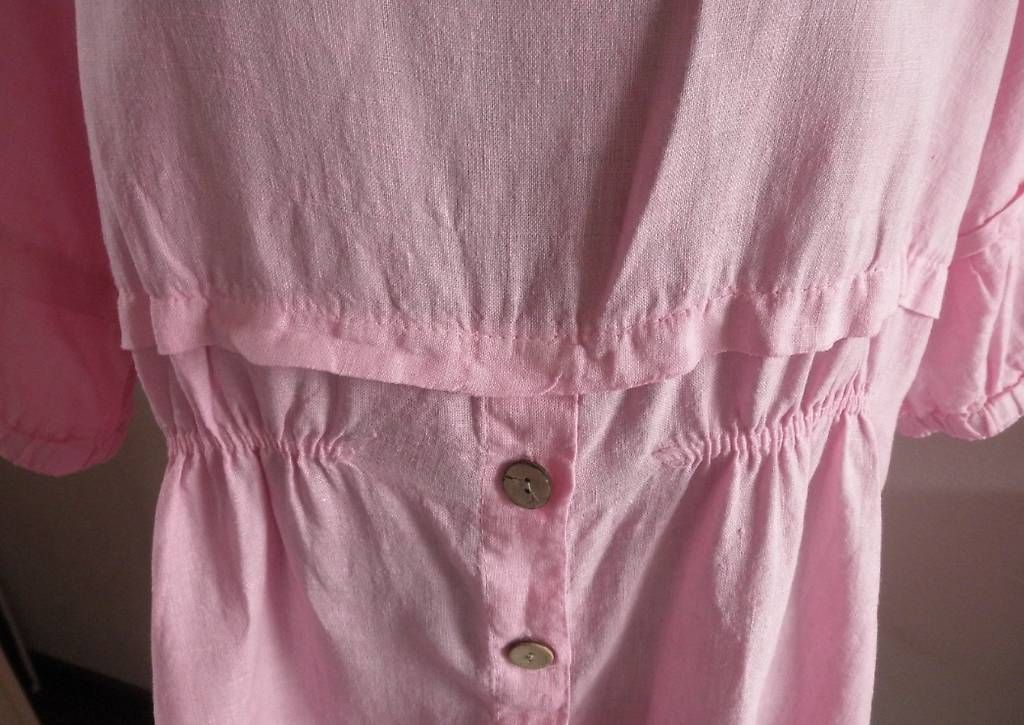 Tuniche: Leinen Tunika Bluse Rosa - 1 Size – Usato da Luzern venduto da aloevira 2