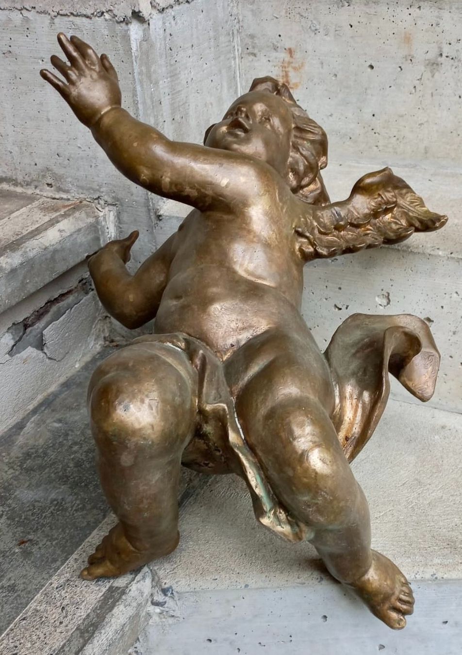 Statuette: Barock Engel Putto Bronze – Usato da Burgdorf venduto da glasrabe01 4