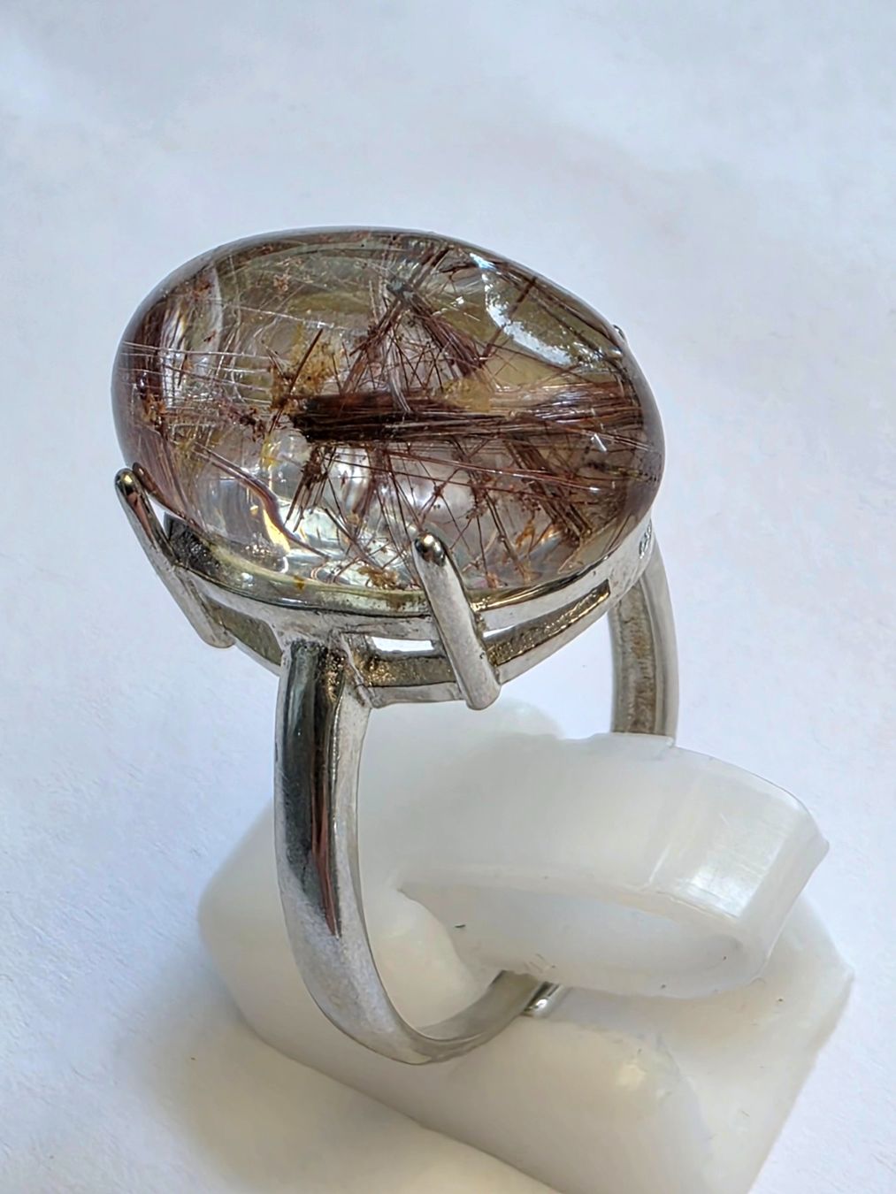 Anelli: Ring mit Rutilquarz in Silber Grösse anpassbar ca 60 – Nuovo (secondo la descrizione) da Zürich venduto da benedikt12 5