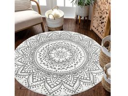 Runder Teppich, weich, rutschfest 160cm, Bohemian Chic Lock