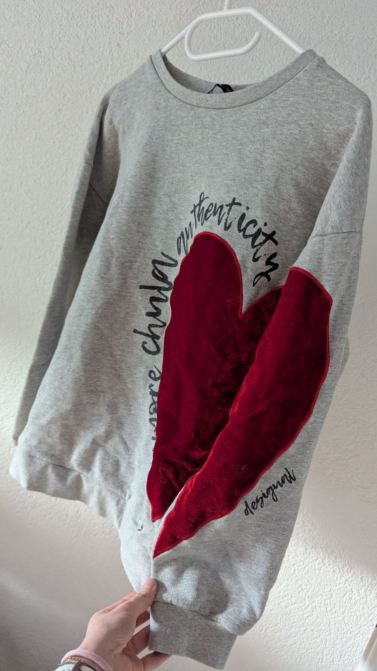 Desigual Maglioni & Felpe: Desigual Pullover M mit Samt-Herz, gefüttert – Usato da Belp venduto da Sunny132 2