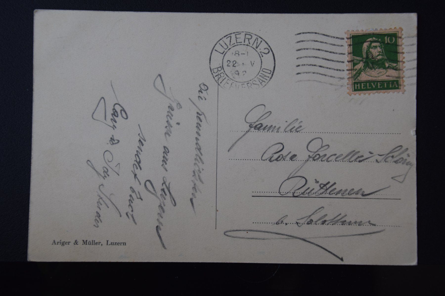 Cartoline postali: AK Luzern, Restaurant Alpengarten – Usato da Luzern venduto da CH2018 1