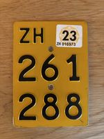 Mofanummer Nummernschild Mofa Töffli ZH 261 288