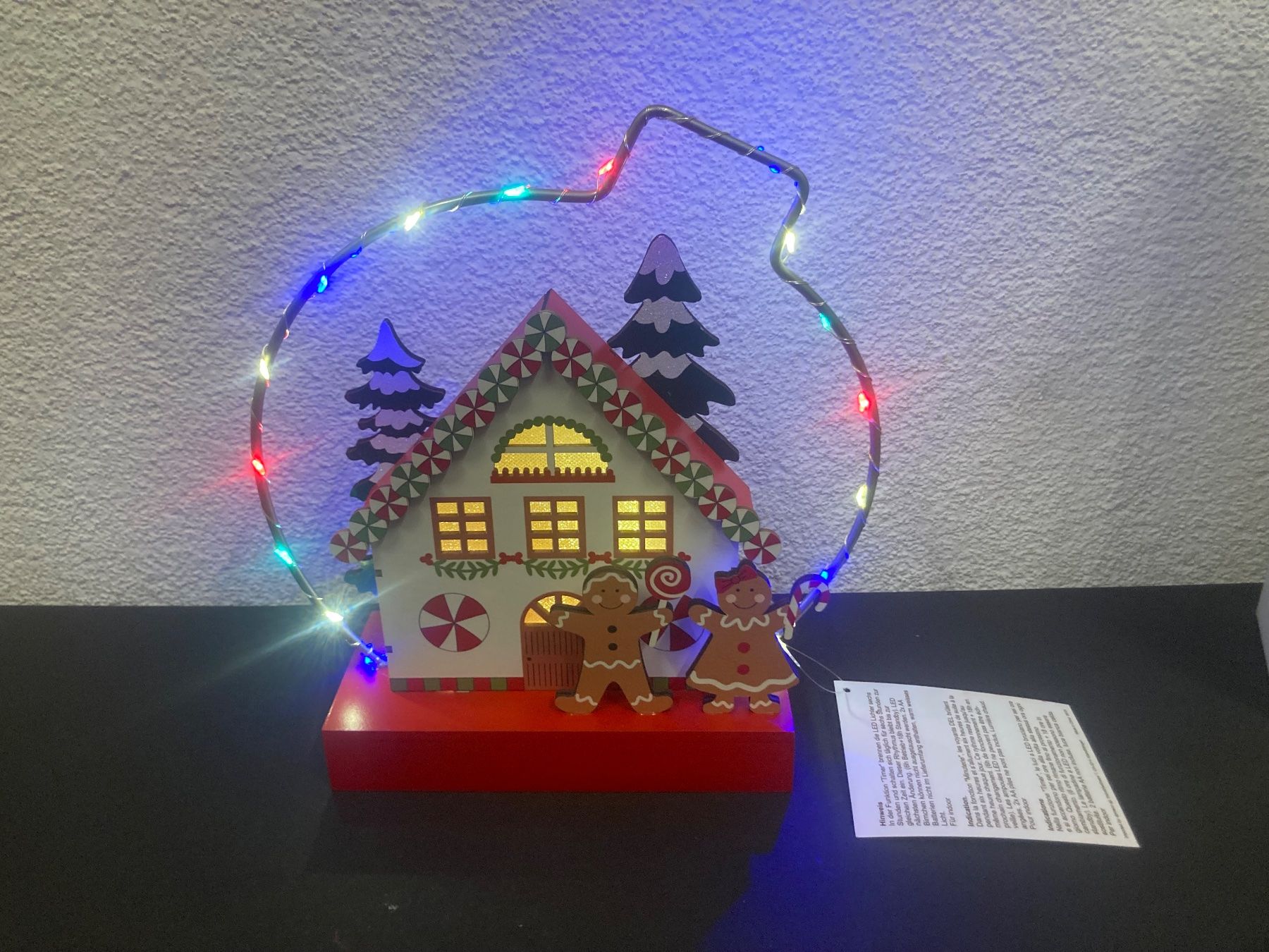 Alle Dekorationen: LED Deko  Lebkuchenhaus, 25,5 cm hoch, 28 LED, Timerfunktion – Neu und originalverpackt aus Neuenhof von jorogo 3