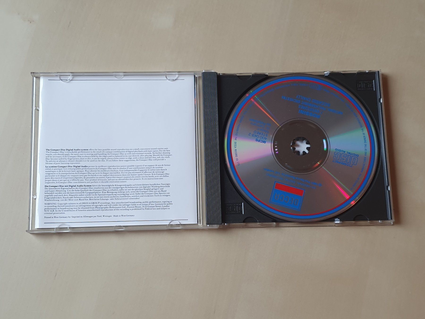 CD: Rossini 7 Overtures National Philharmonic Orchestra/Chailly – Usato da Stansstad venduto da collectorsshop 2