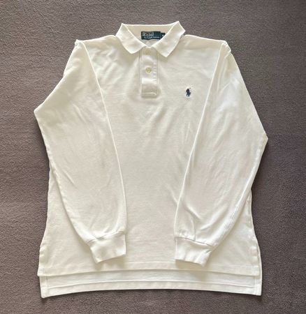 NEUES Polo Ralph Lauren Langarm Poloshirt Gr. M Weiss