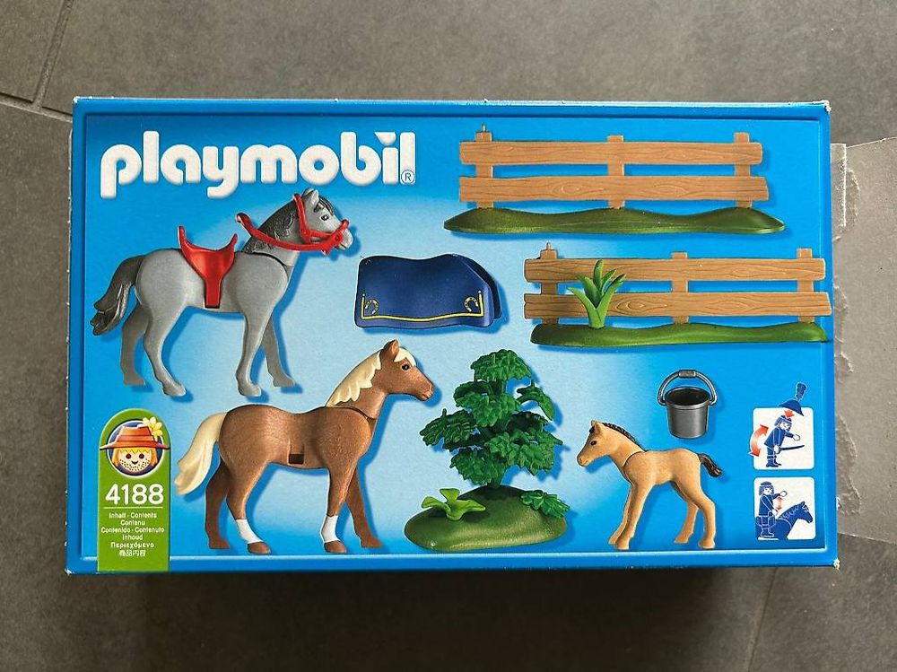PLAYMOBIL 4188 Pferdekoppel komplett 2