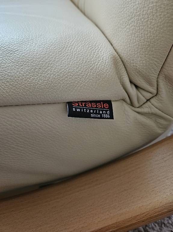 Poltrone: Relaxsessel elektrisch Leder Beige – Usato da St. Gallen venduto da seemann44 3