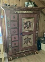 Landhaus Schrank mit Schubladen und Blumenmalerei 🌺