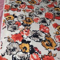 Ital. leichte Viskose Stoff 2.20x1.45m Fiori nerogrigio