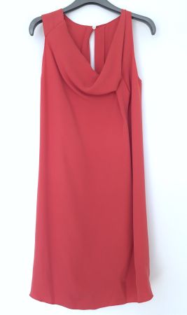 Vintage CACHAREL Kleid aus lachsfarbener Seide, Gr. XS, NEU