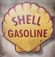 Shell Blechschild Vintage Repro Gross