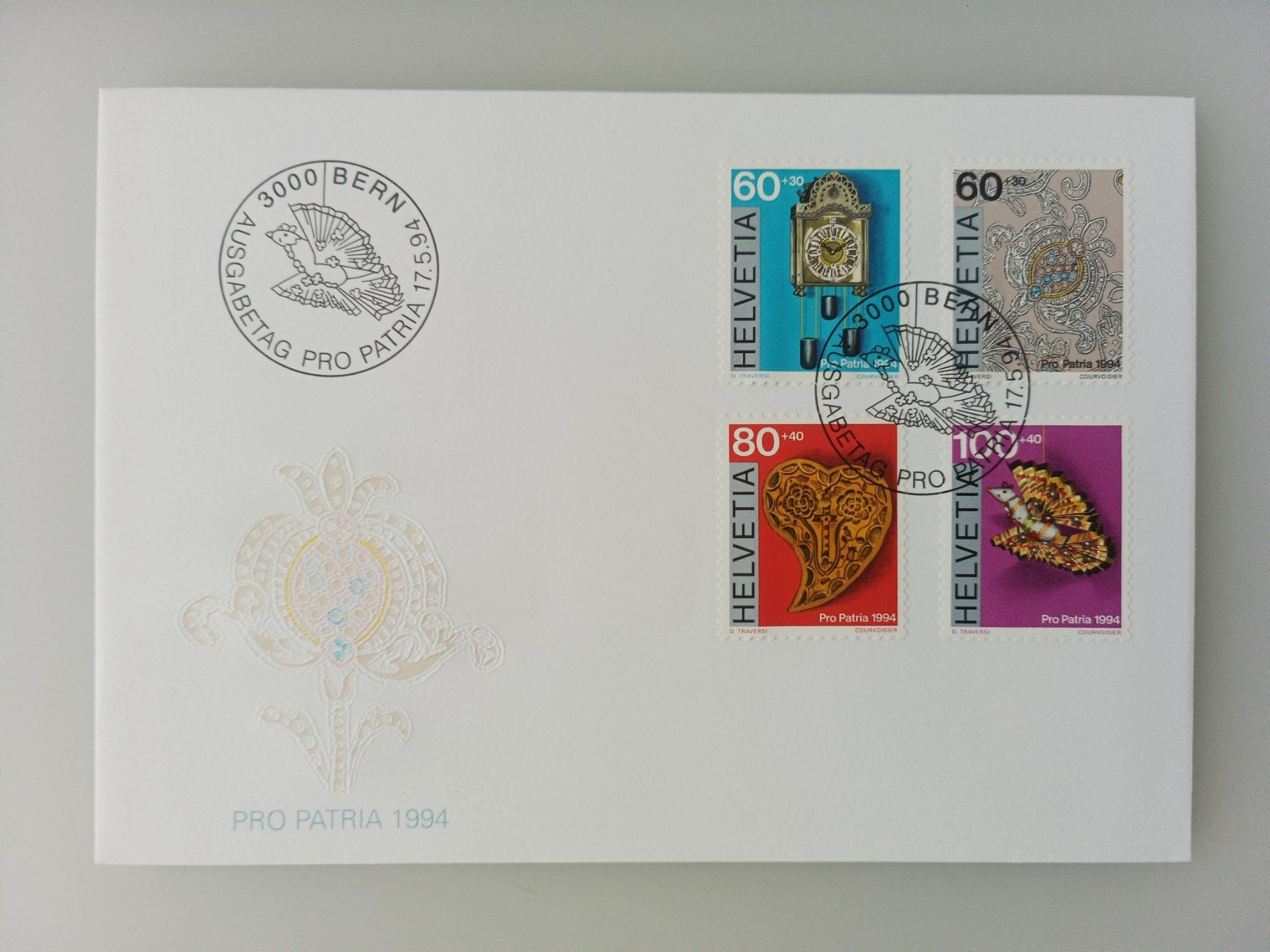 Tutti i francobolli: 1994 FDC Pro Patria – Usato da Dübendorf venduto da goeggi79