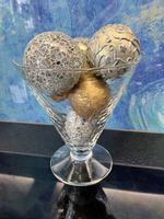 Glasi Hergiswil Vase Glitzerkugeln Weihnachtsdeko Kugeln