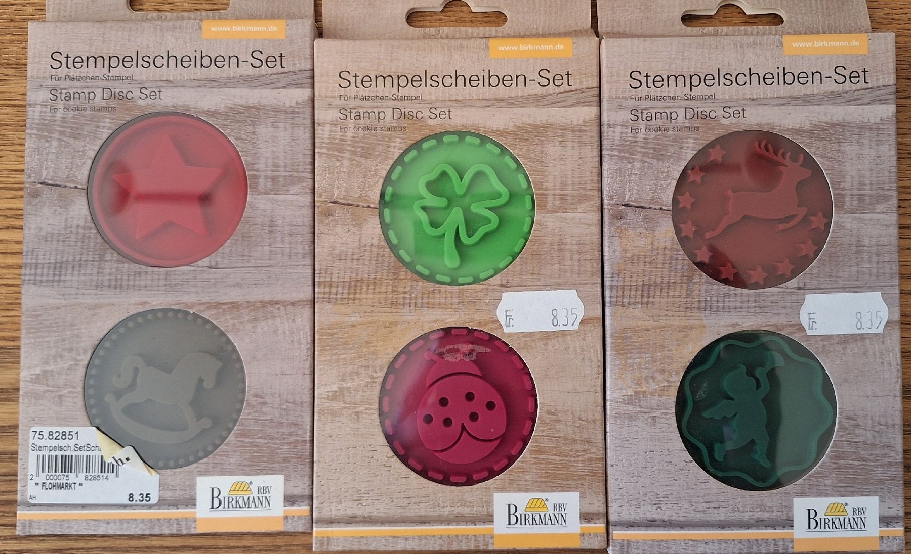 Teglie da forno: RBV Birkmann Stempelscheiben Set Plätzchen neu 5 cm – Nuovo e nell'imballaggio originale da Adlikon b. Andelfingen venduto da Kraemse 1