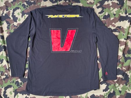 Vintage Y2K T-Shirt LS Völki Double Print Sz L