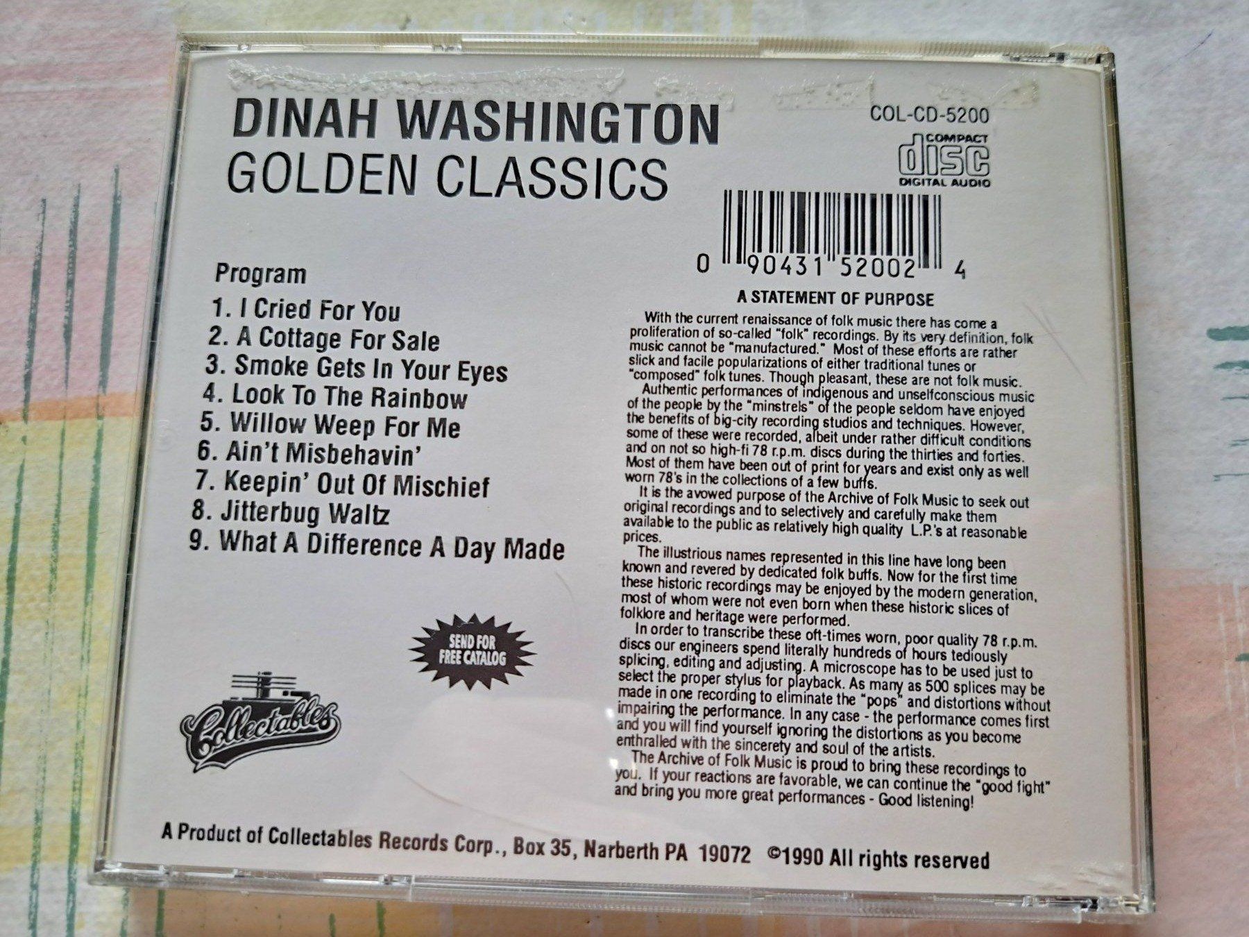 CDs: Cd Dinah Washington - Golden classics – D'occasion à Pully par bro_n52j 1