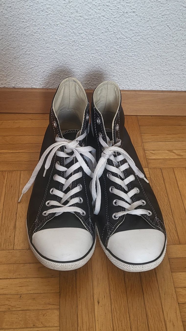 Converse Chaussures hommes: Converse All Star Ledersneaker Gr. 45 – D'occasion à Hedingen par Seikai 1