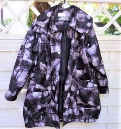 s.Masse Gr. 46 tolle FREIZEITJACKE grau violett ÜBERGANG