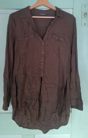 Khaki Bluse von Yessica, Grösse 38 neuwertig für den Herbst