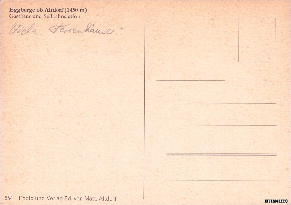 Cartoline postali: Eggberge UR // Seilbahn Gasthaus ob Altdorf – Usato da Basel venduto da intermezzo12 1